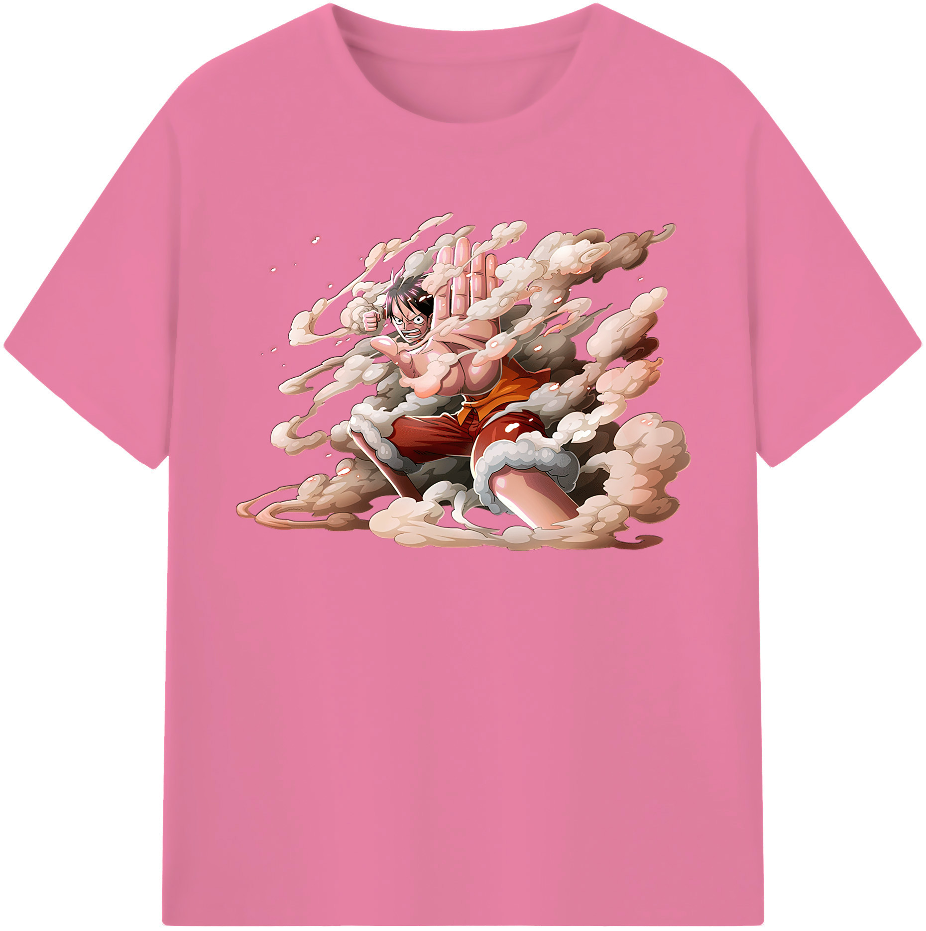 ワンピース モンキー・D・ルフィ ONE PIECE Monkey D. Luffy 綿100％半袖Tシャツ（フロントプリント）